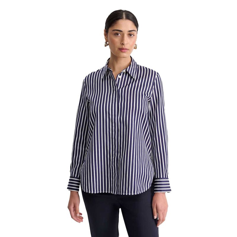 Sportscraft Hannah Stripe Cttn Silk Shirt image number 4